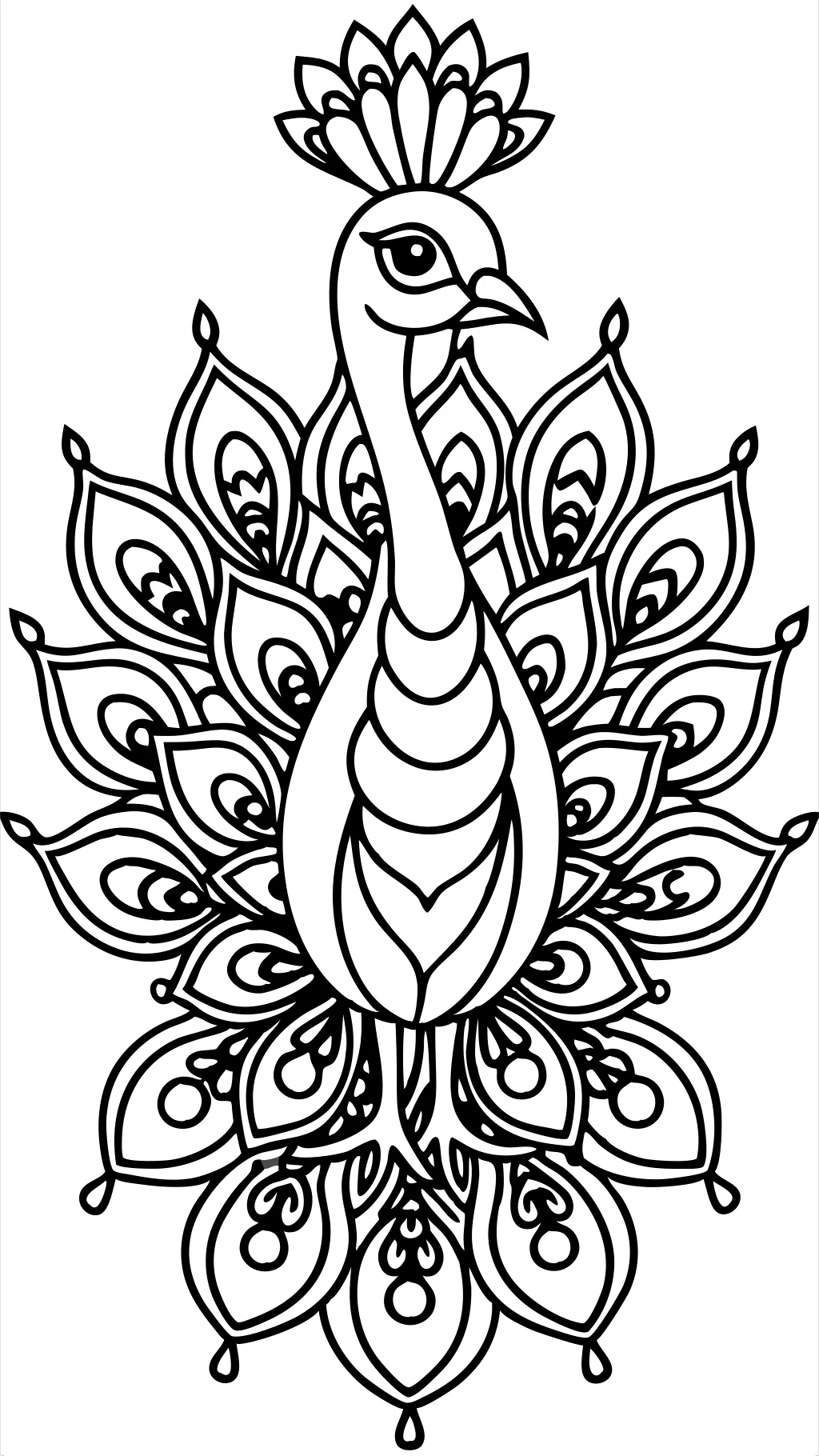 coloring pages peacock